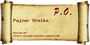 Pajzer Orsika névjegykártya